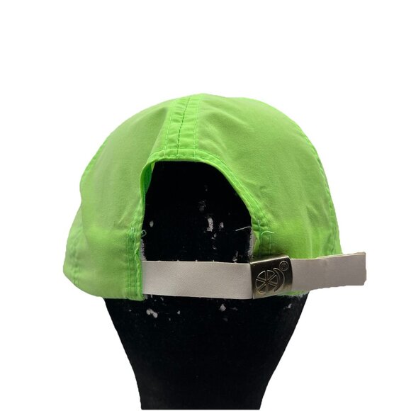 Bass Pro Shops Vintage 80's Trucker Rope Strapback Hat Cap Dad Neon Green Retro - Picture 5 of 10